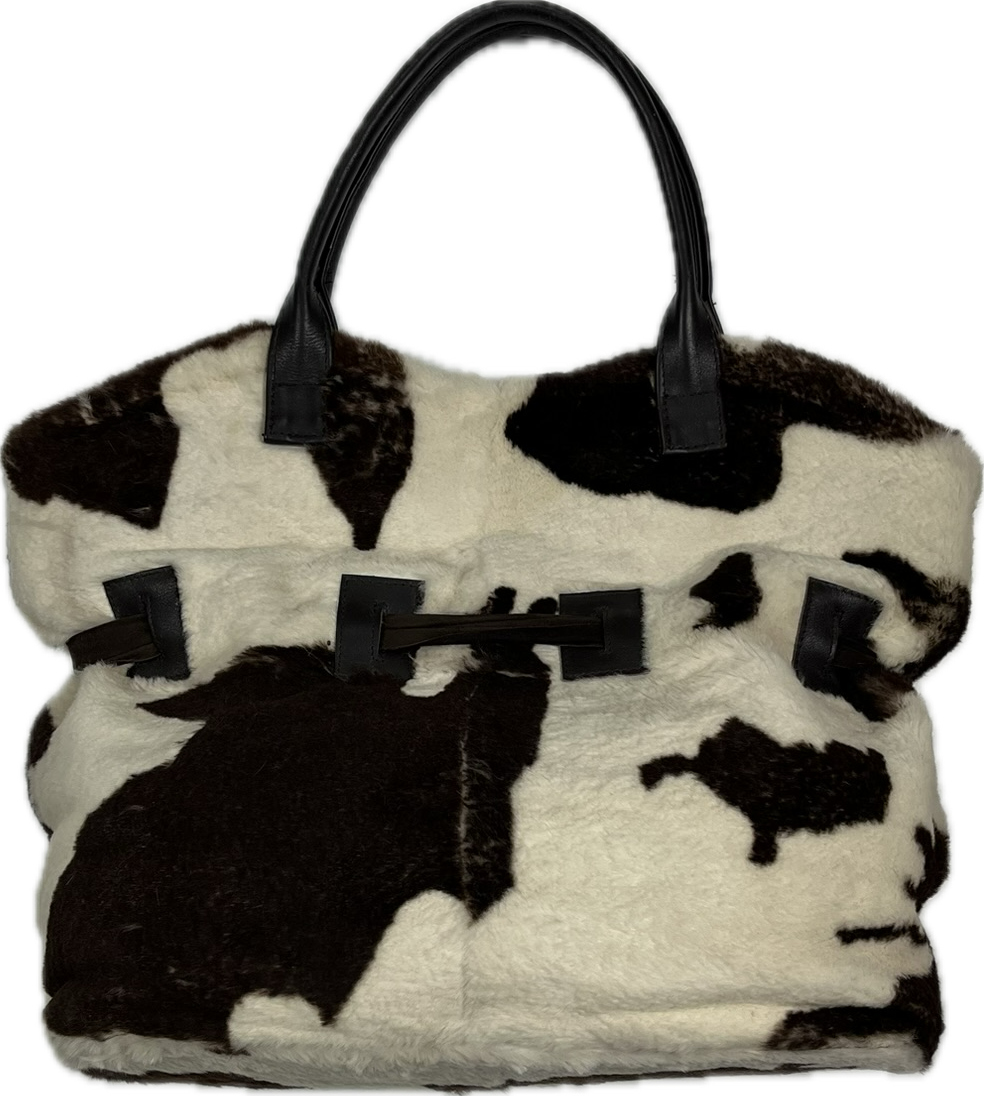 Mala de pele estilo vaca