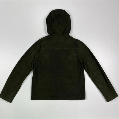 Casaco em Pele com Capuz