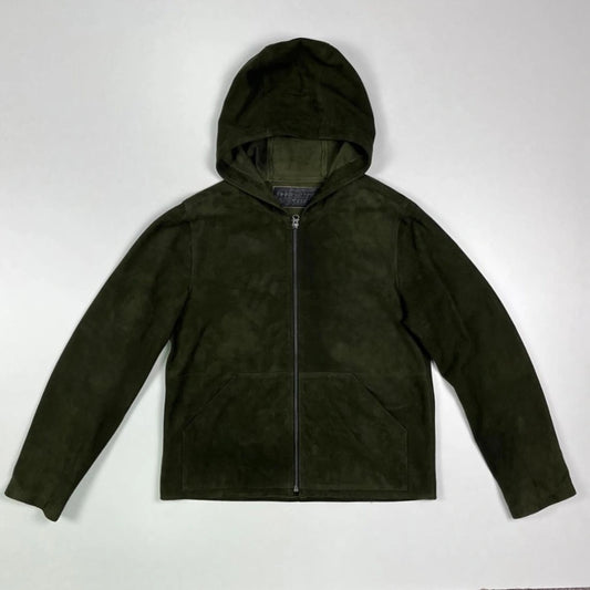 Casaco em Pele com Capuz